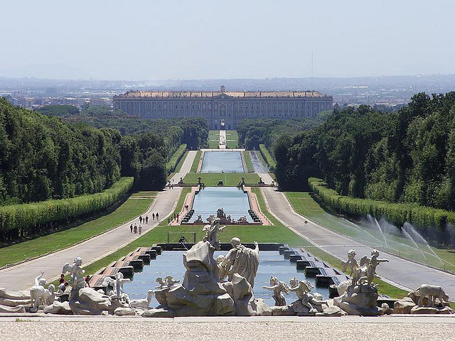 18th-Century Royal Palace at Caserta with the Park, the Aqueduct of Vanvitelli, and the San Leucio Complex