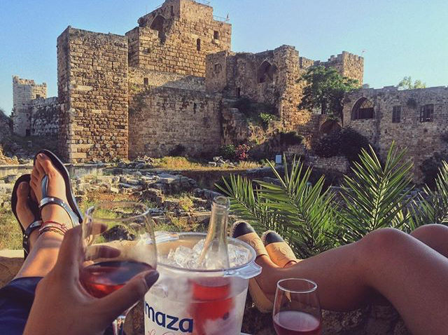 Sunsets from a special spot in the souks that opens up to the citadel!