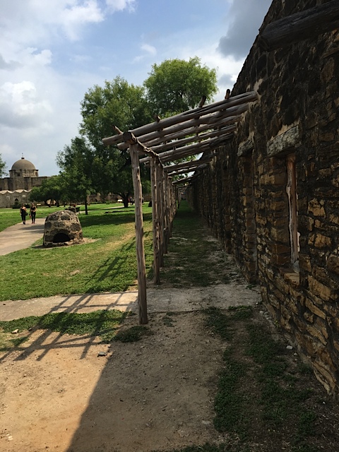 Houses and workshops at Mission San Jose. Photo Credit: Kathleen DesOrmeaux June 2016