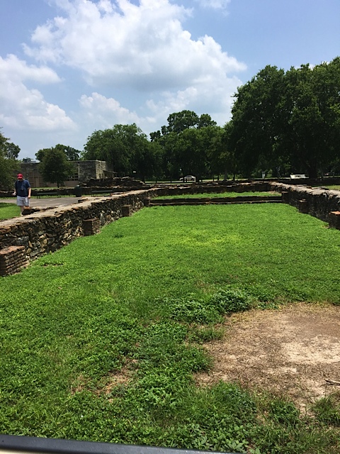 Foundations of chapel, residences and workshops at Mission Espada. Photo Credit: Kathleen DesOrmeaux June 2016