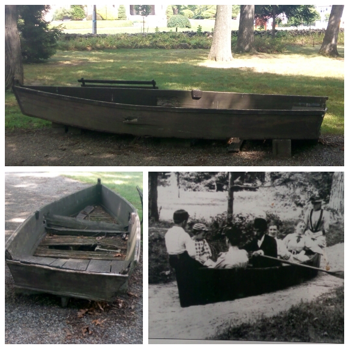 The family's boat. The picture on the right is a pretty funny one, as they have posed to be on water, showing their good sense of humor.