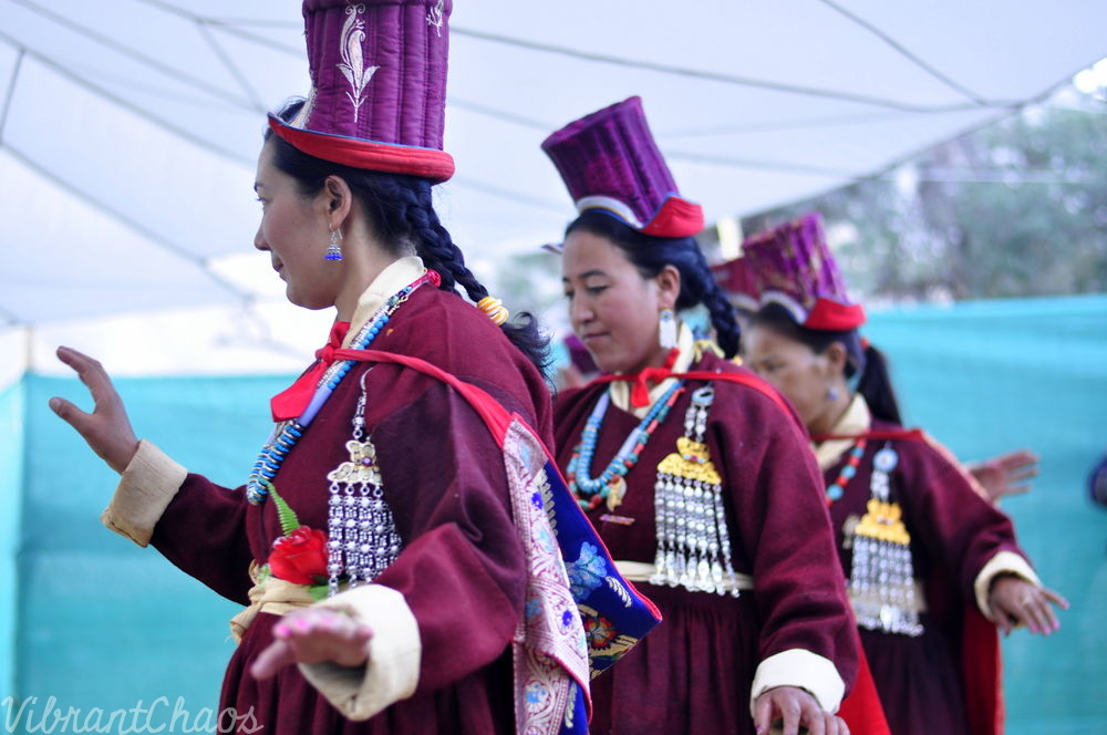 Ladakhi outfit - with modification of an added headgear