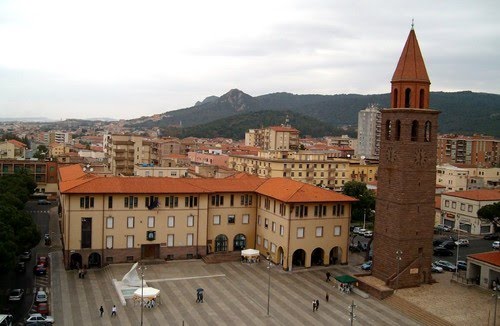 The city of Carbonia today: main square with Torre Littoria (Fascist tower), (photo taken from Google images)